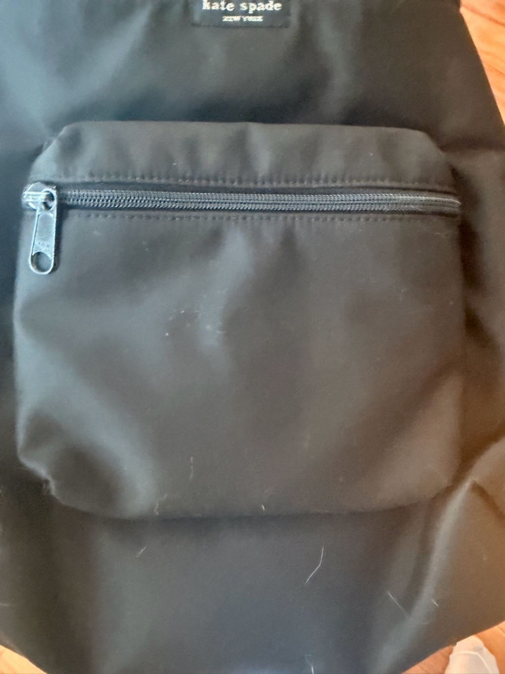 kate spade Black Nylon Backpack with Front Zip Pocket - Picture 5 of 7